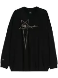 Rick Owens X Champion logo-embroidered sweatshirt - Black