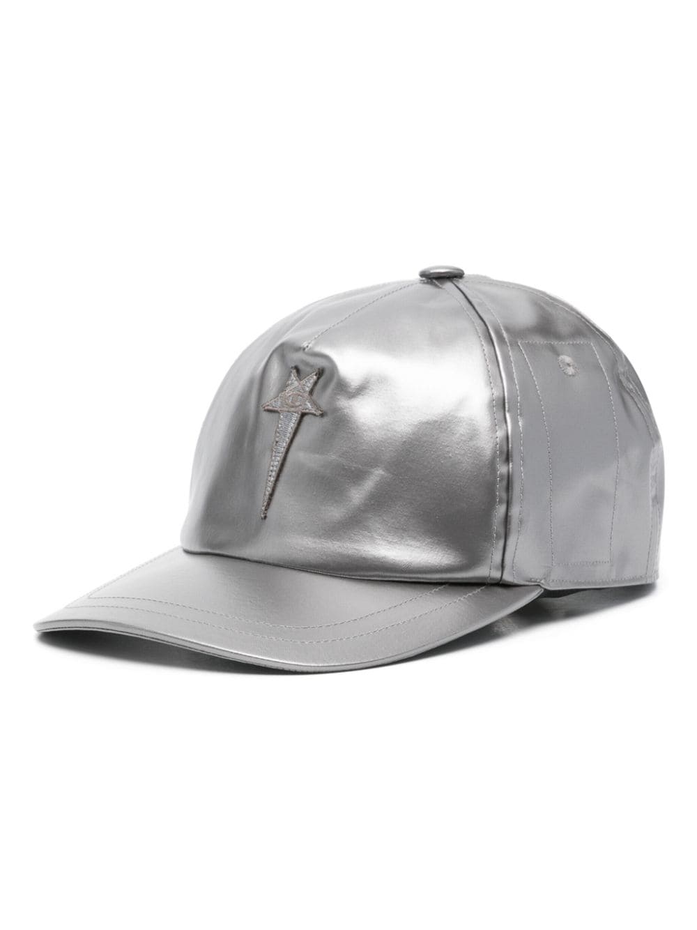 Rick Owens X Champion X Champion Logo-appliqué Cap In Silver