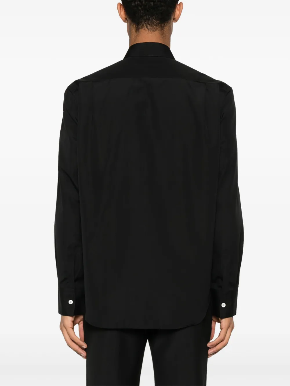 Shop Ferragamo Poplin Cotton Shirt In Black