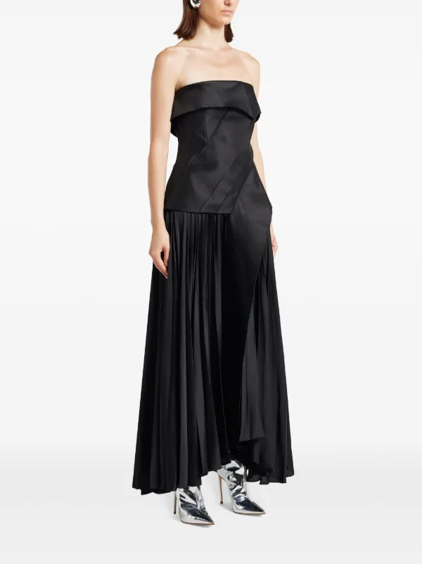 acler black midi dress Acler Isla Column Midi Dress in Black