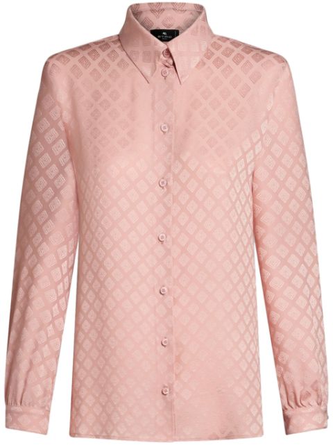 ETRO patterned silk-jacquard shirt Women