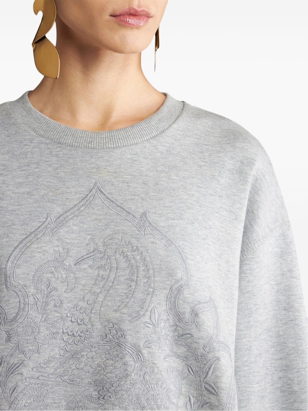 ETRO logo-embroidered cotton sweatshirt Women