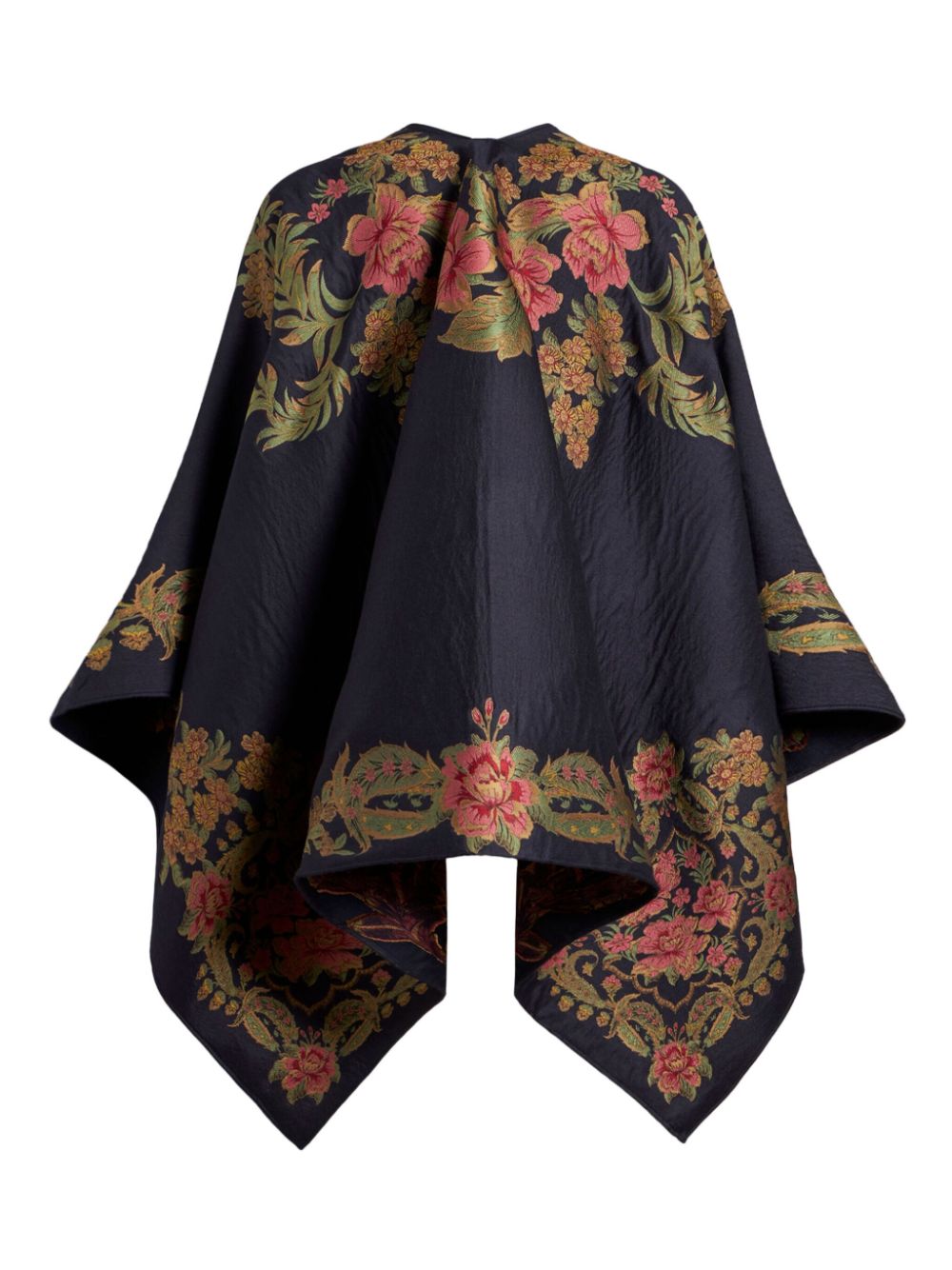 ETRO floral-pattern jacquard cape Women