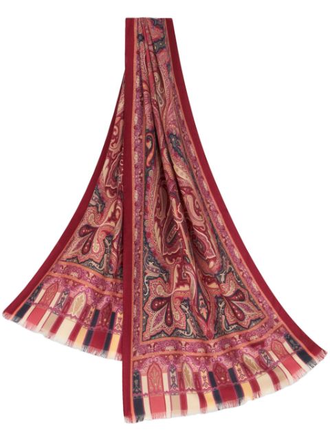 ETRO paisley-print cashmere-silk blend scarf Women