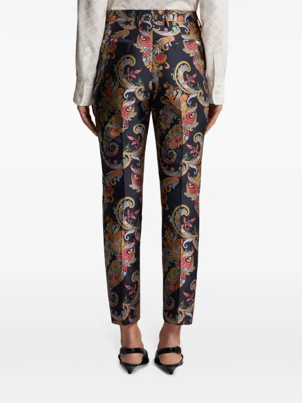 エトロ　ボトムスクロップドパンツMサイズ ETRO クロップドパンツ | グリーン | FARFETCH JP