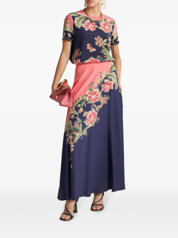 ETRO プリント シルクTシャツ | ブルー | FARFETCH JP