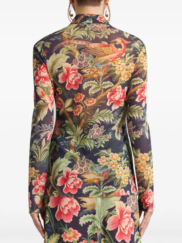 ETRO プリント チュールシャツ | ブラック | FARFETCH JP