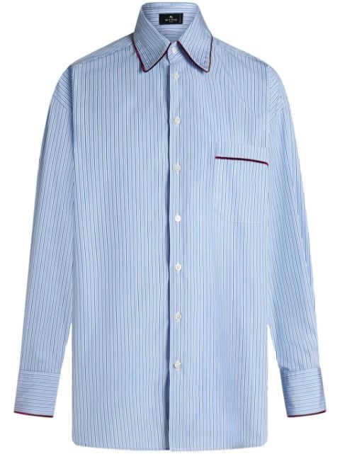 ETRO striped cotton-poplin shirt