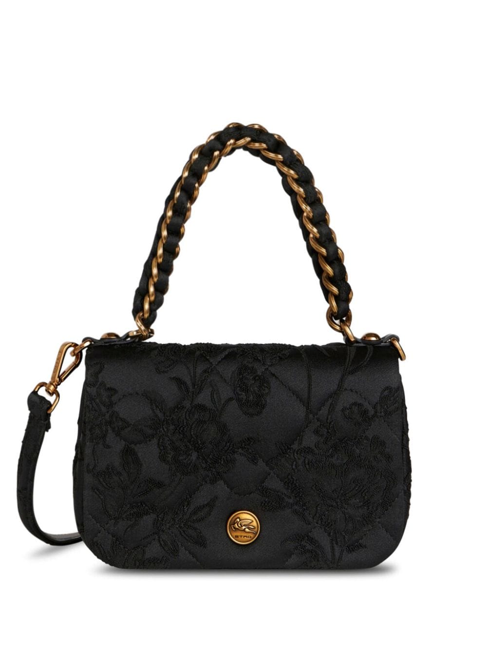 Etro Bond Floral-jacquard Mini Bag In Black