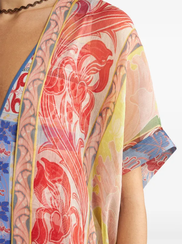 【関税&送料込】Etro Short Printed Silk Caftan ETRO Printed Silk Kaftan in Orange | endource