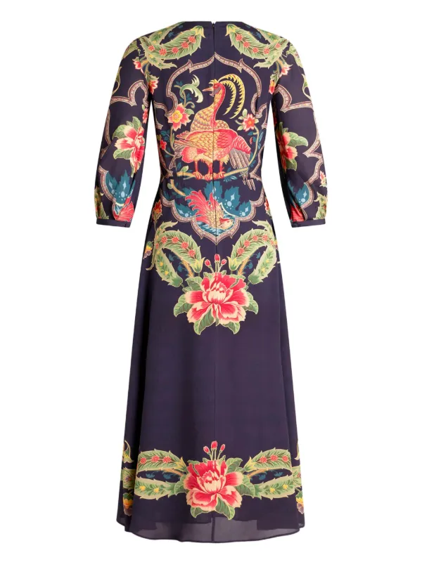 【国内発送】ETRO コットン ブルー ドレス CS0481-B プリンセス ストラップ お色直し カラードレス