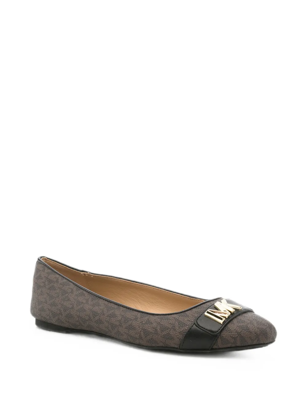 Michael Kors logo-plaque ballet flats Bruin