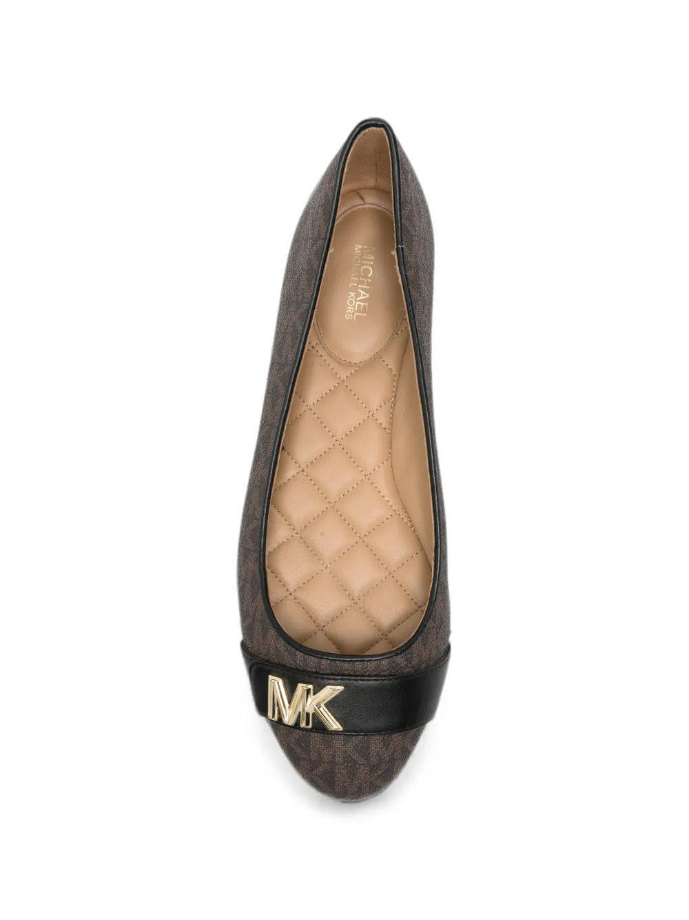 Michael Kors logo-plaque ballet flats Bruin