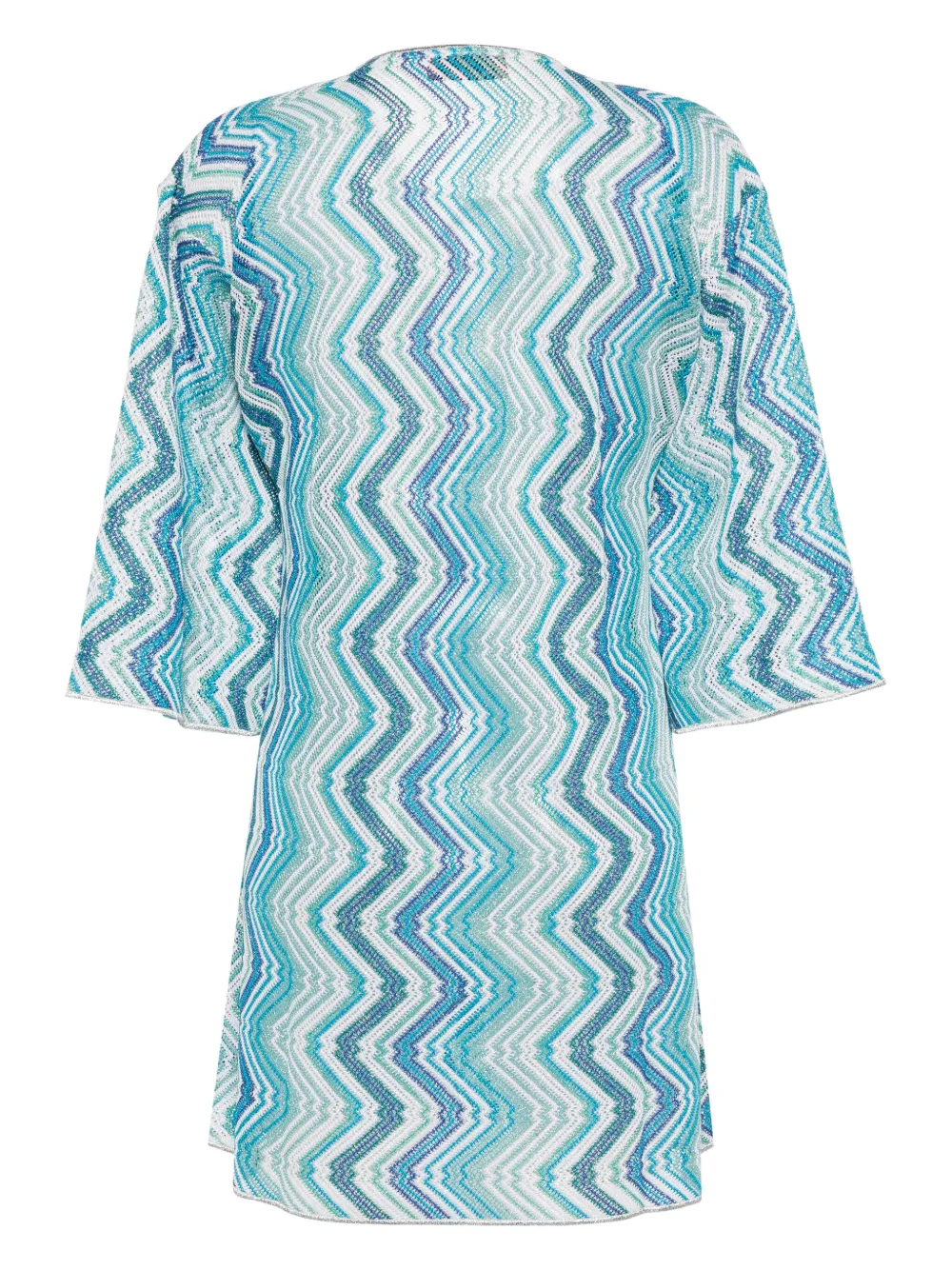Missoni Geweven strandjurk met zigzagpatroon - Blauw