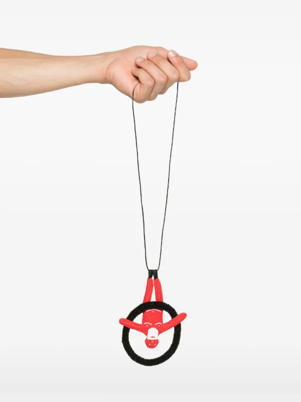Walter Van Beirendonck Black Hole Jewel ネックレス | レッド 
