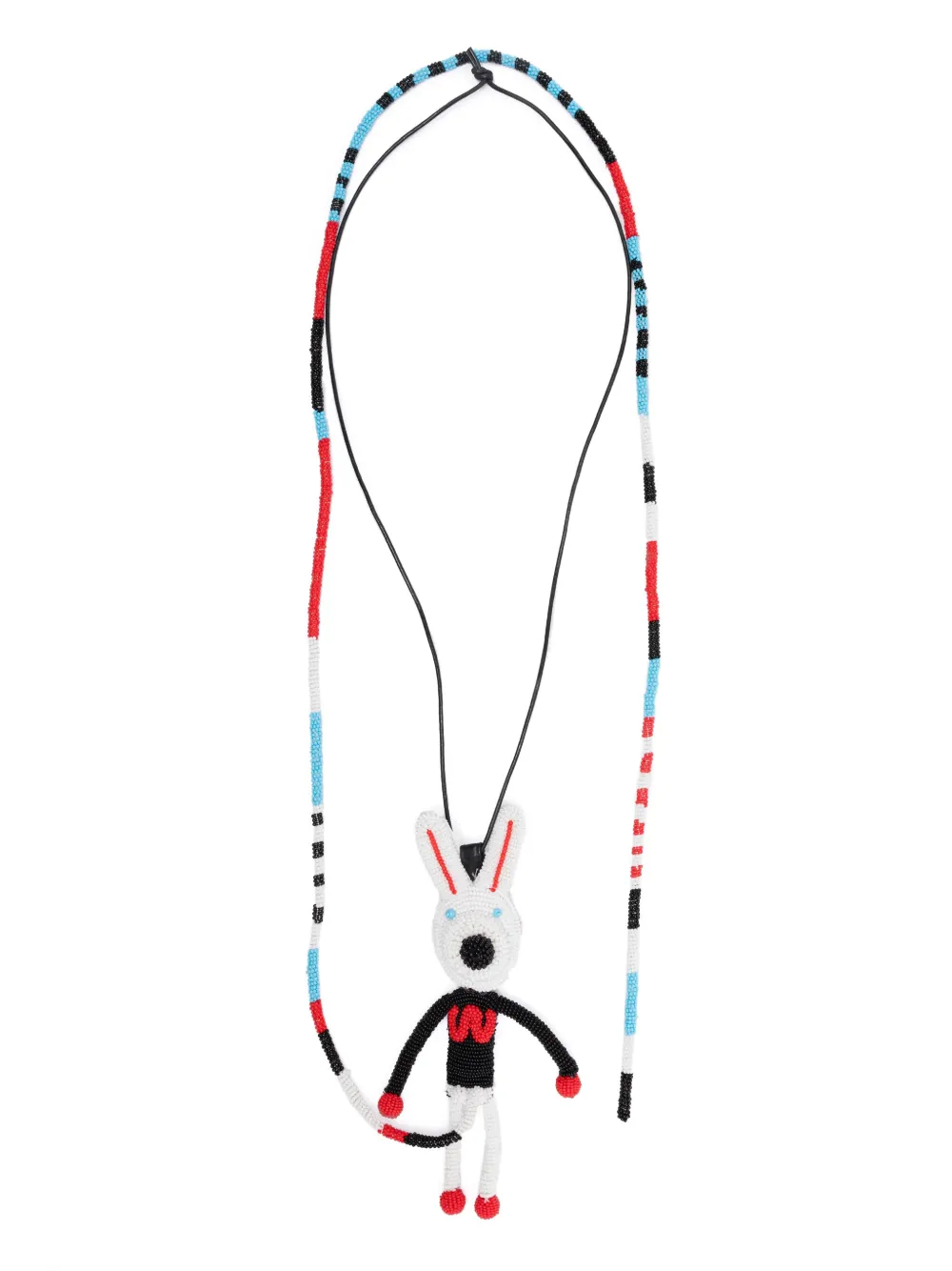Walter Van Beirendonck Tube Rabbit Jewel necklace - White