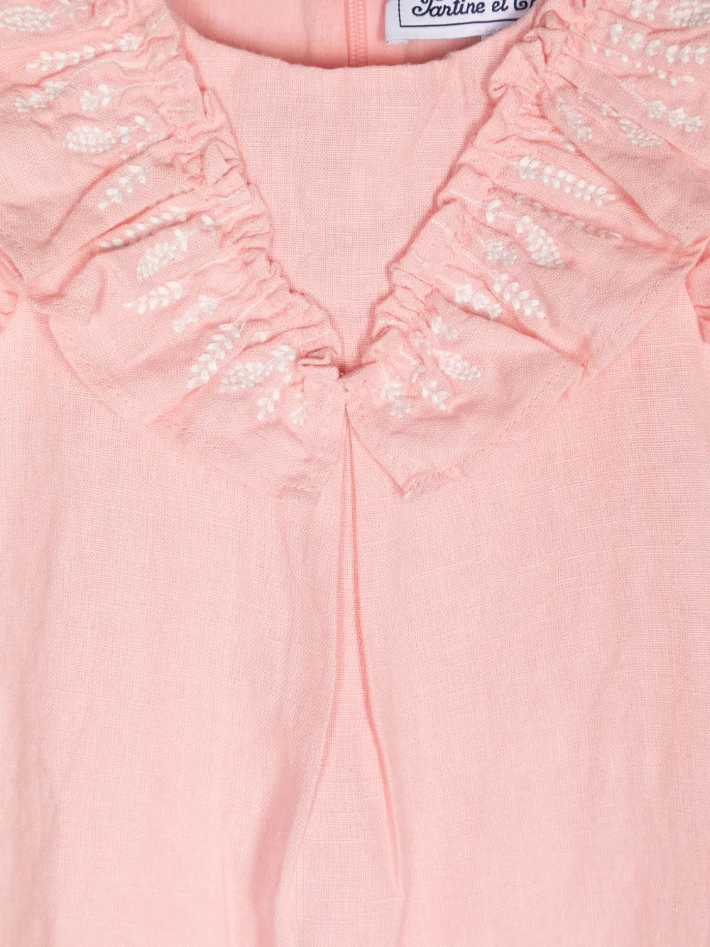 Tartine Et Chocolat Linnen romper met ruches Roze