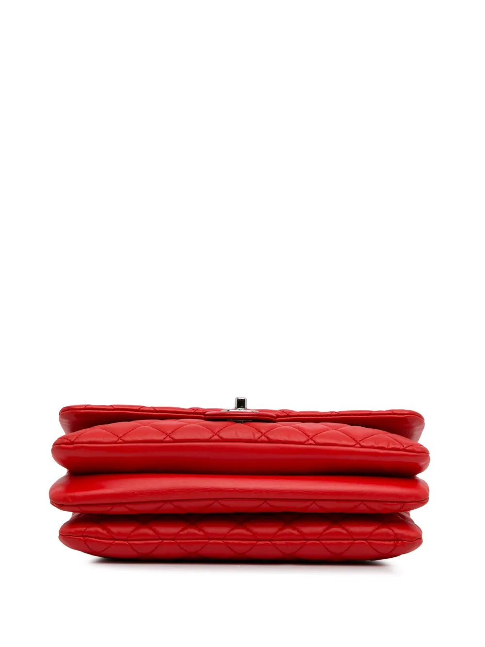 Pre-owned Chanel 2014 Maxi 3 Tender Touch Flap Shoulder Bag In Red