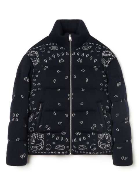 Alanui Bandana jacquard puffer jacket Men