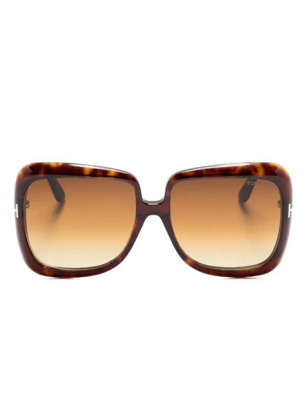 TOM FORD Eyewear Lorelai スクエアフレーム サングラス | ブラウン