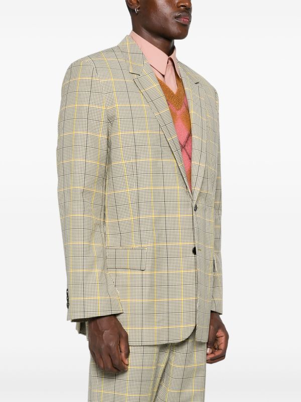 Marni Microcheck Blazer | Yellow | FARFETCH IN