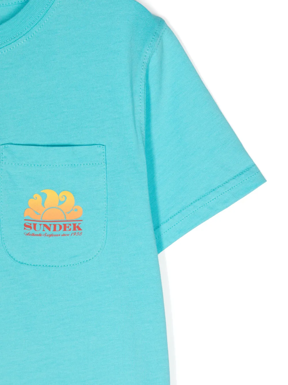 Sundek T-shirt met logoprint Blauw