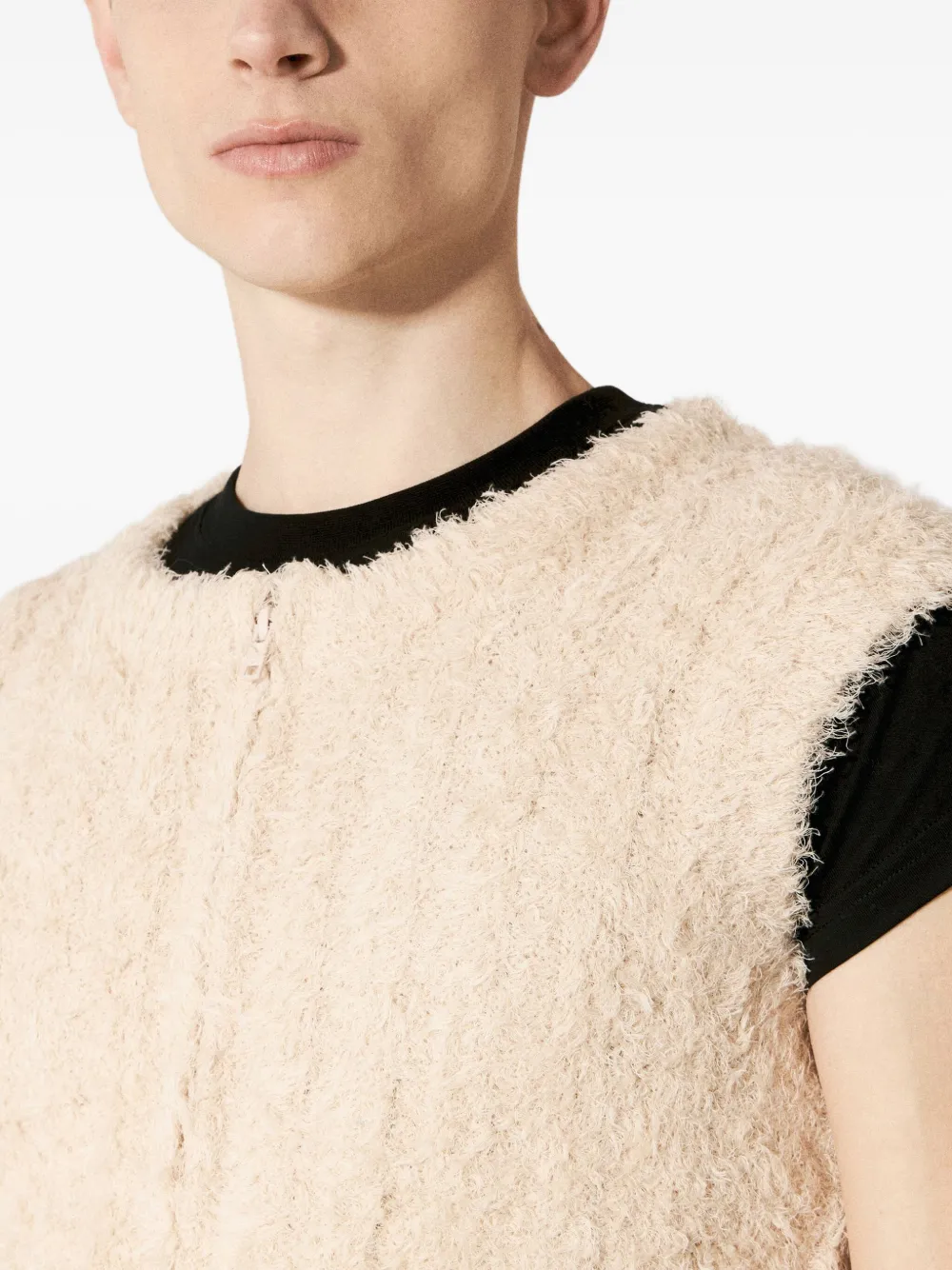 Martine Rose Sleeveless Cardigan In Neutrals