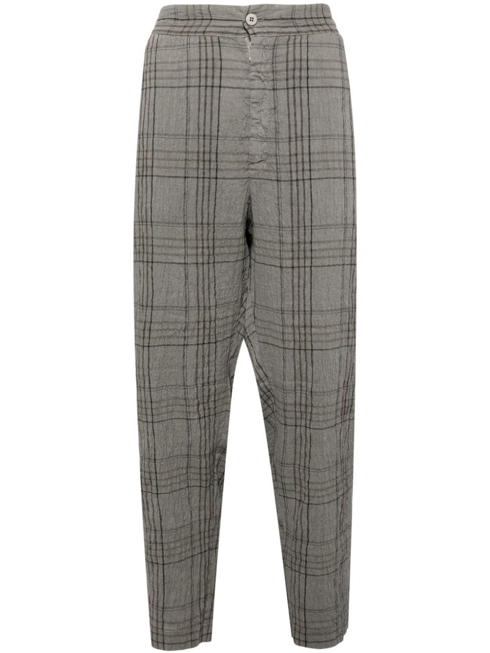 Transit Plaid-check Trousers In Neutrals