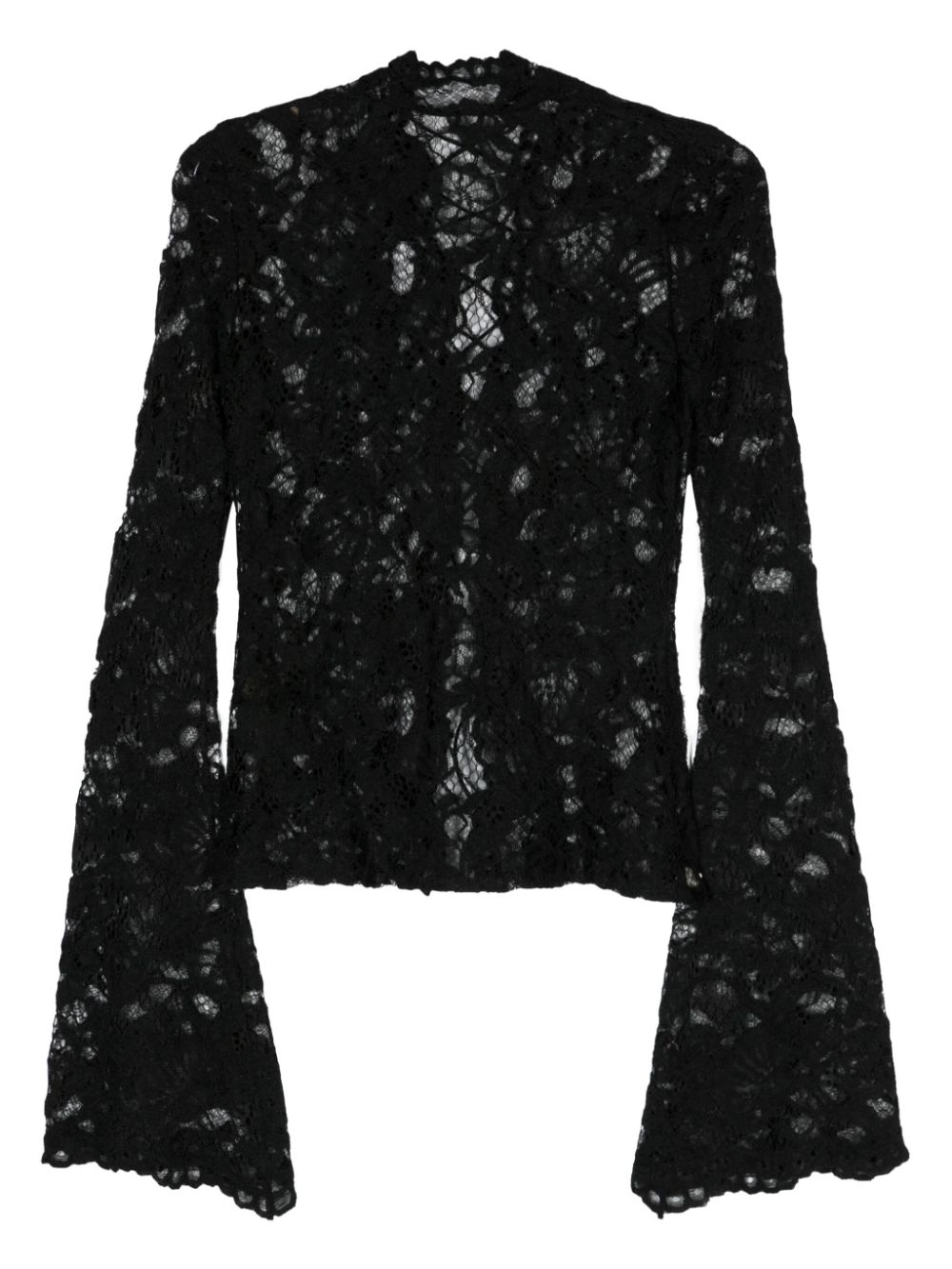 MANURI Sally lace blouse - Zwart