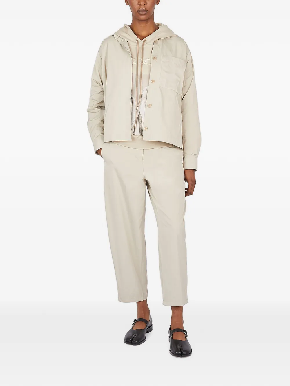 Max Mara Felix button-up jack met borstzak Beige