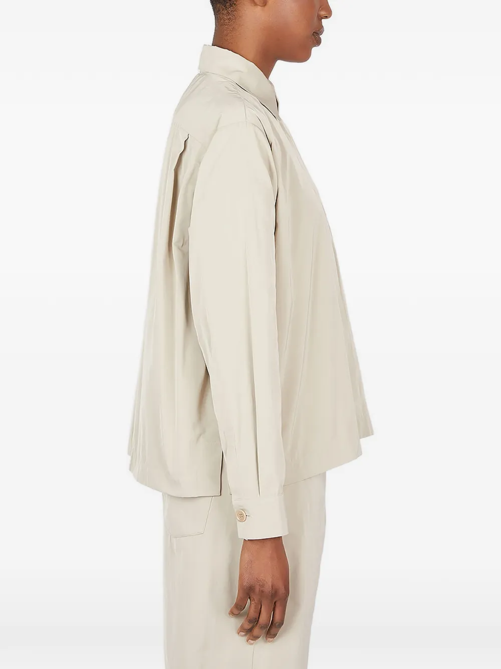 Max Mara Felix button-up jack met borstzak Beige