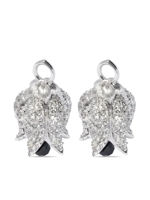 Annoushka dijes de arete Tulips en oro blanco de 18kt con diamantes