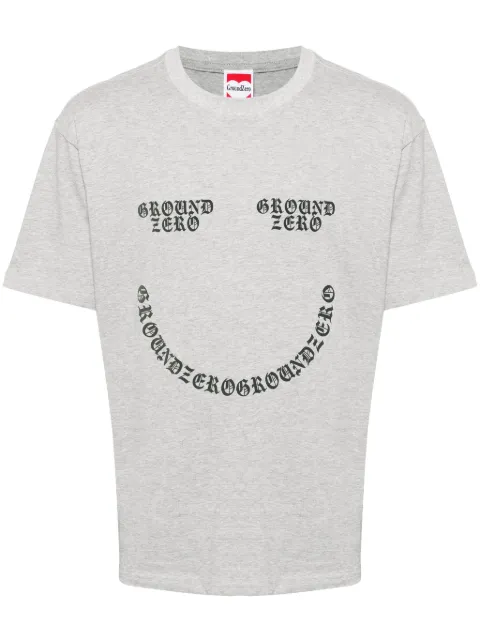 Ground Zero smile logo-print cotton T-shirt