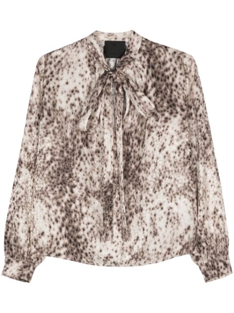 Givenchy blouse en soie à imprimé léopard