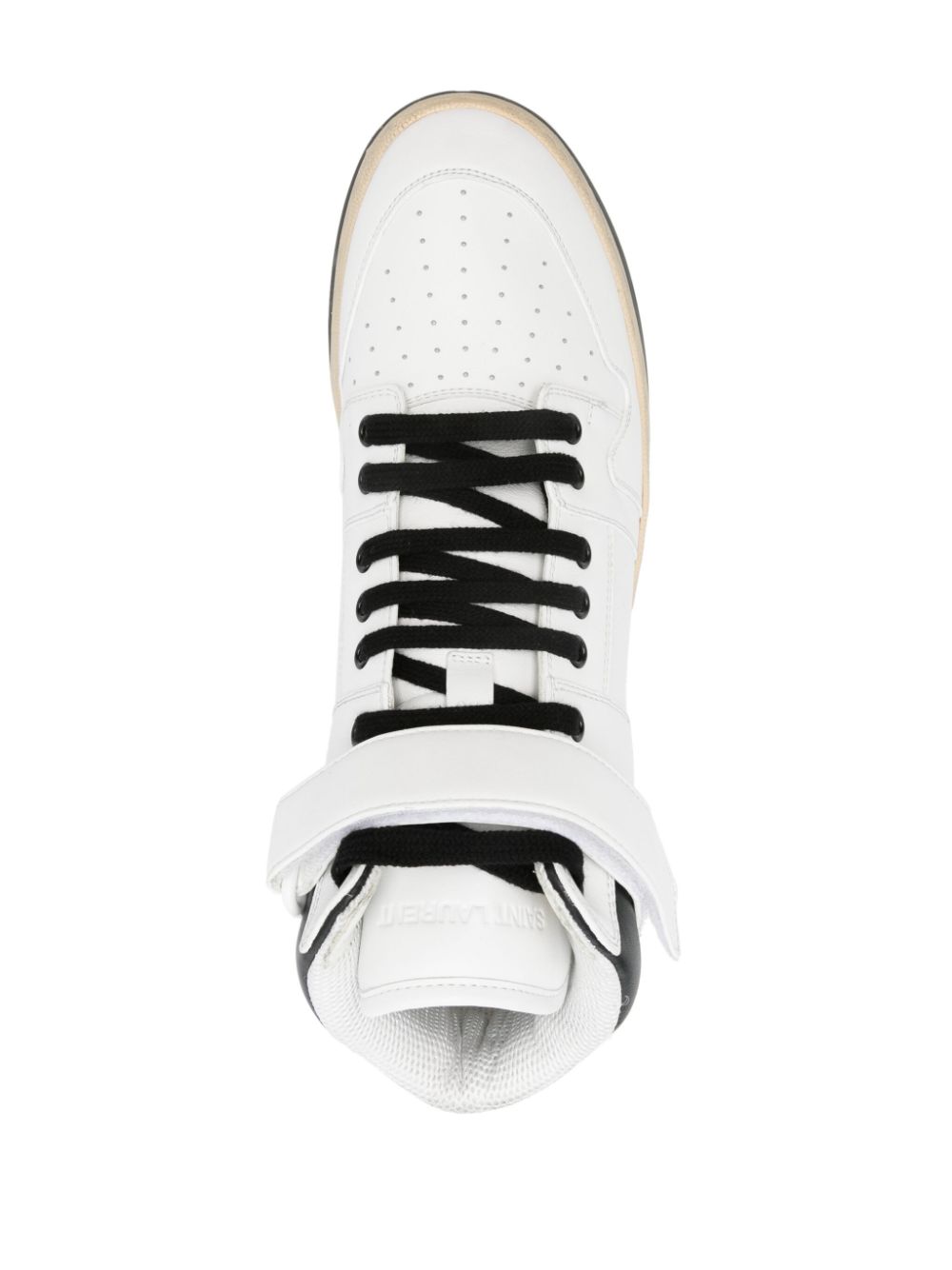 Shop Saint Laurent Lax High-tops Sneakers In White