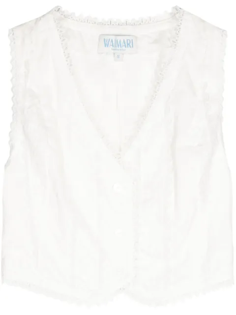 Waimari Ariel broderie-anglaise cotton vest