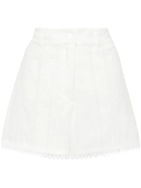 Waimari lace-detailing high-rise shorts