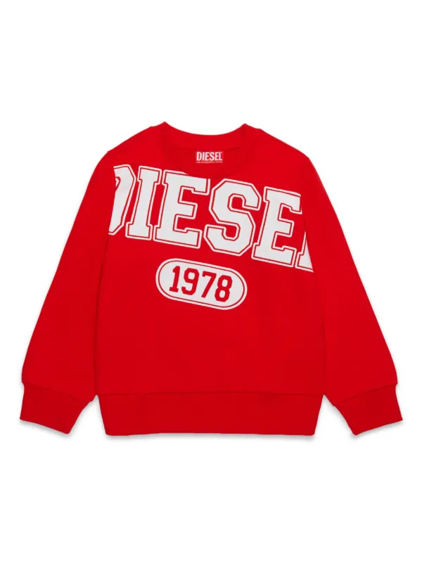 Diesel red sweatshirt hotsell