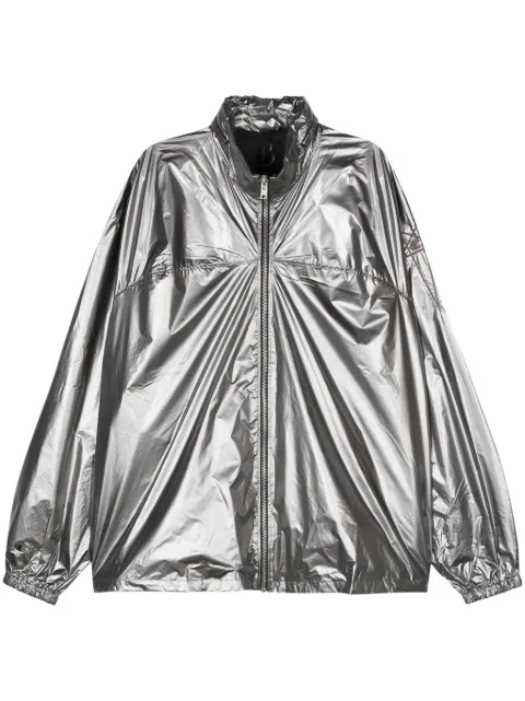 Rick Owens X Champion chamarra rompevientos metalizada