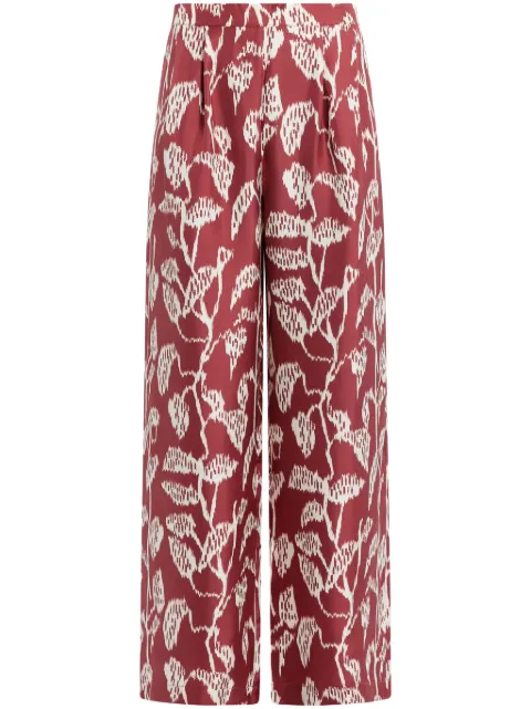Asceno floral-print flared trousers 