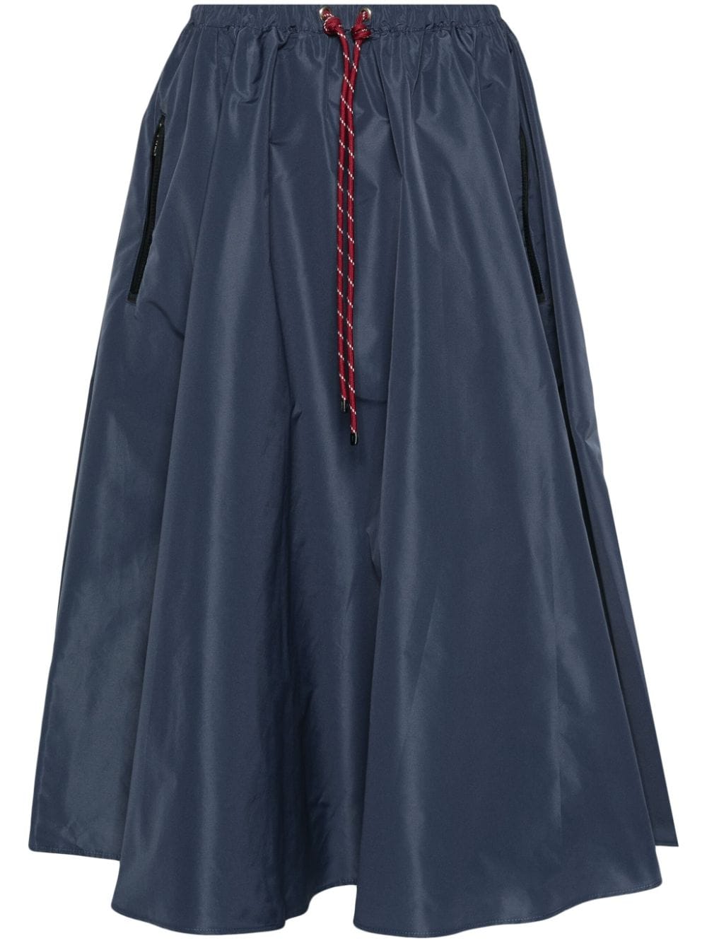 Miu Miu Pleated Midi Skirt In Blue