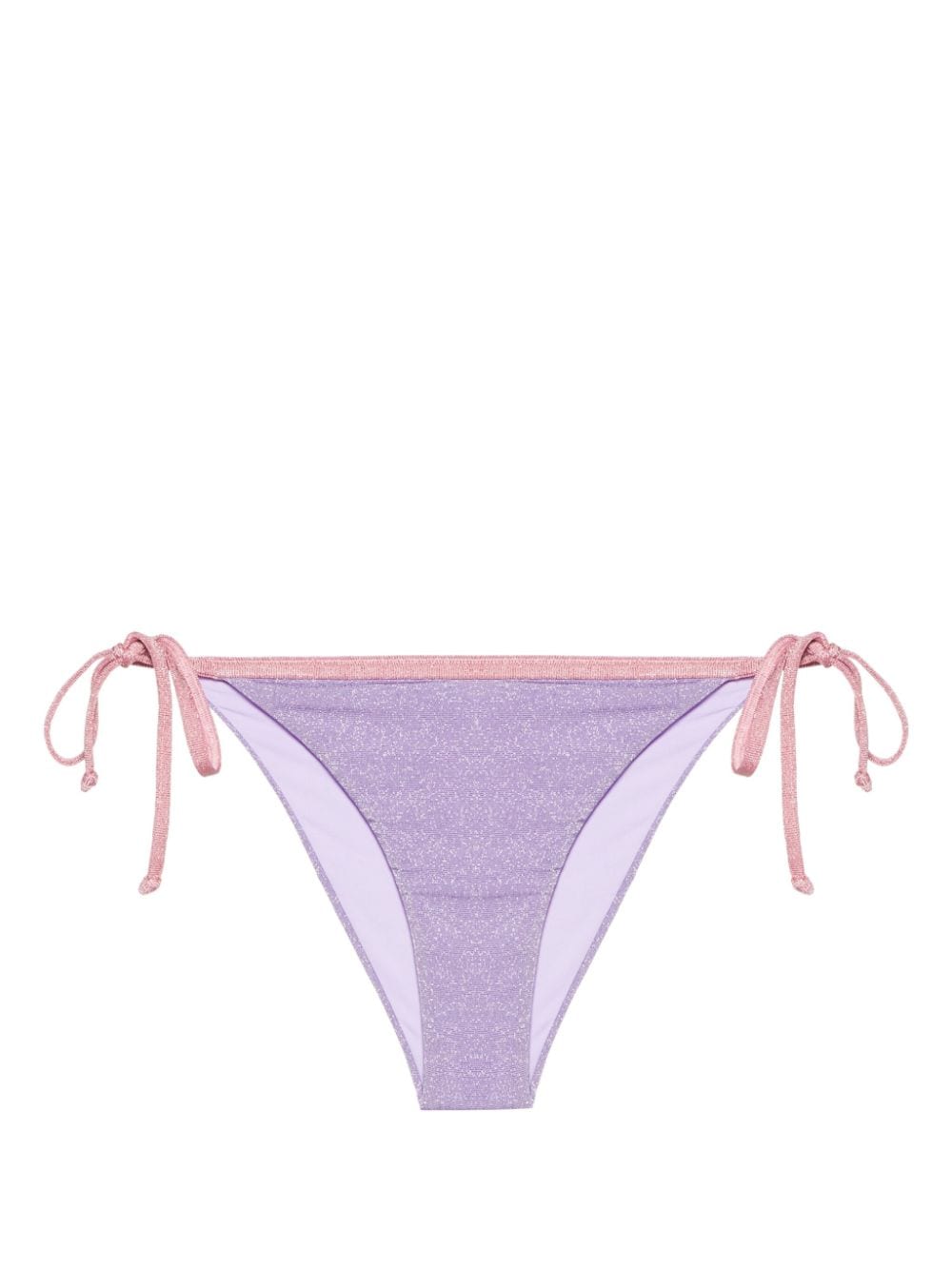 Mc2 Saint Barth Marielle Lurex Bikini Bottoms In Purple