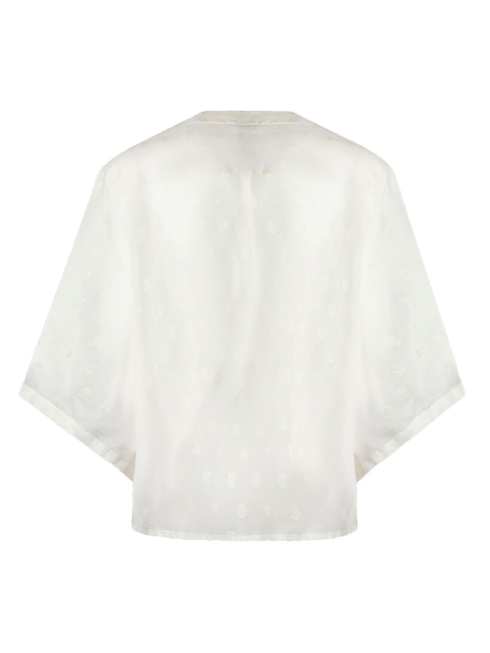 ETRO logo-jacquard silk-cotton shirt Women