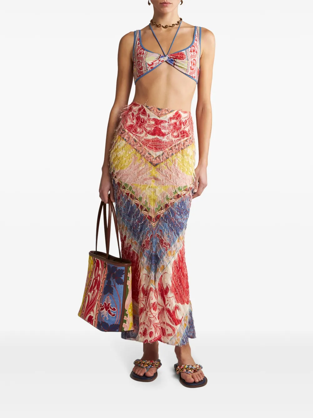 ETRO graphic-print twisted bikini set Women