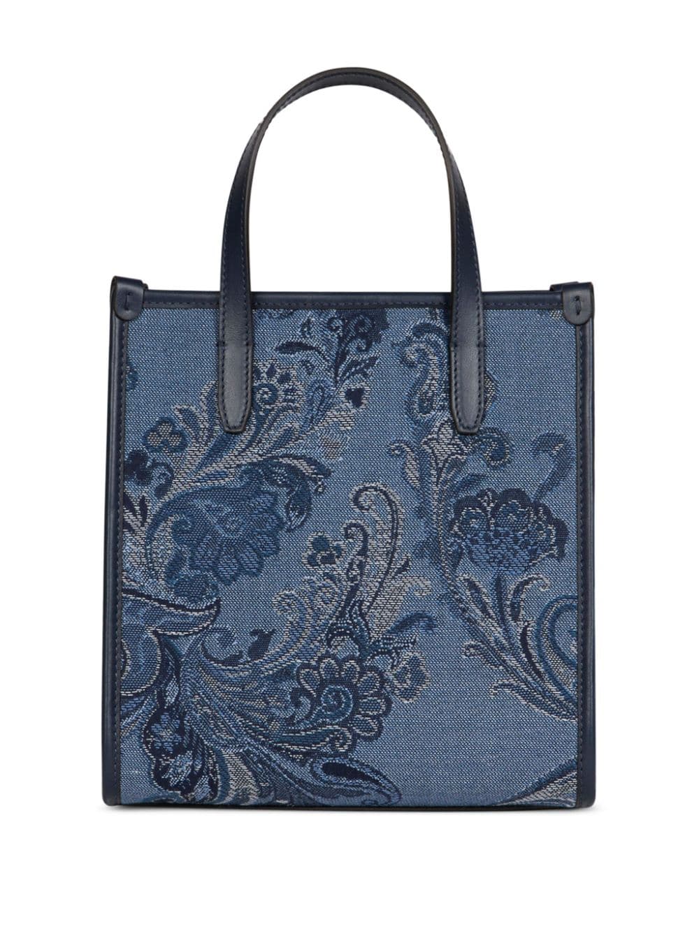 Shop Etro Small Love Trotter Denim Tote Bag In Blue