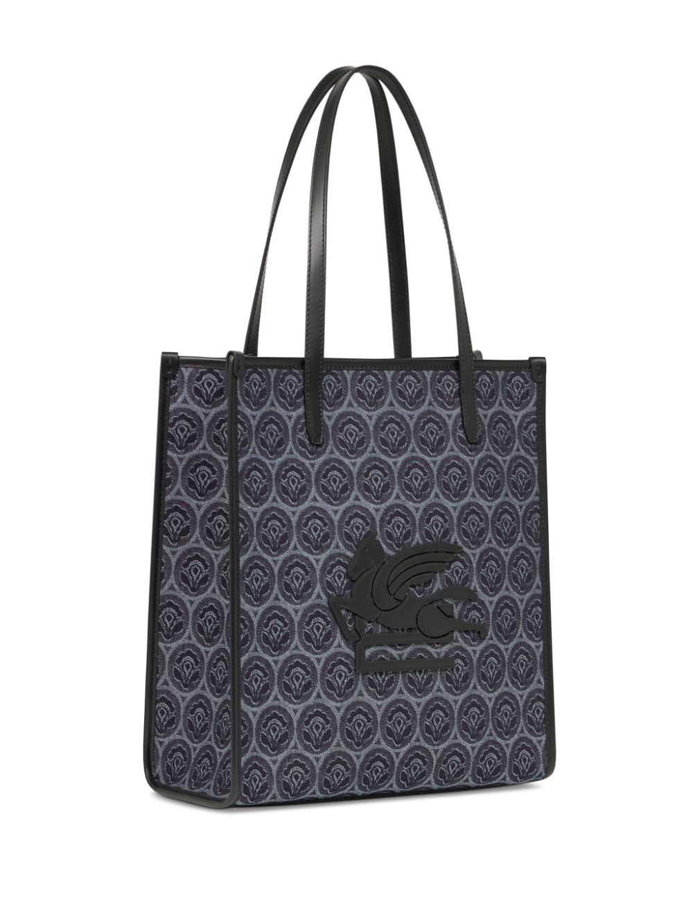 Shop Etro Medium Love Trotter Denim Tote Bag In Blue