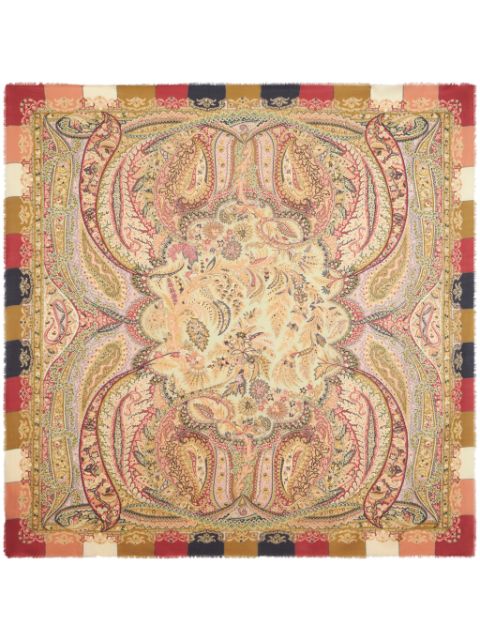 ETRO paisley-print frayed-edge scarf Women