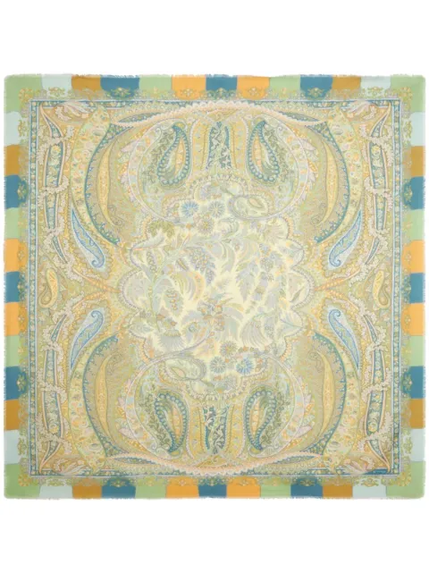 ETRO wool and silk shawl with print
