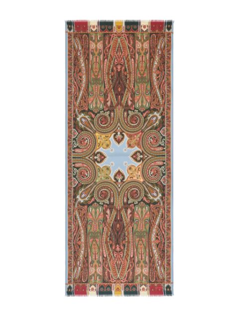 ETRO paisley-print wool-silk blend scarf Women