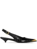 ETRO crocodile-embossed pumps - Black